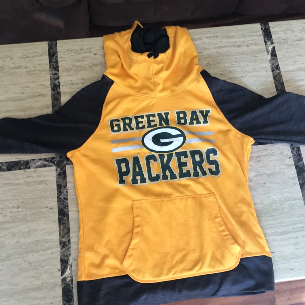 Green Bay packers hoodie mens medium yellow and black